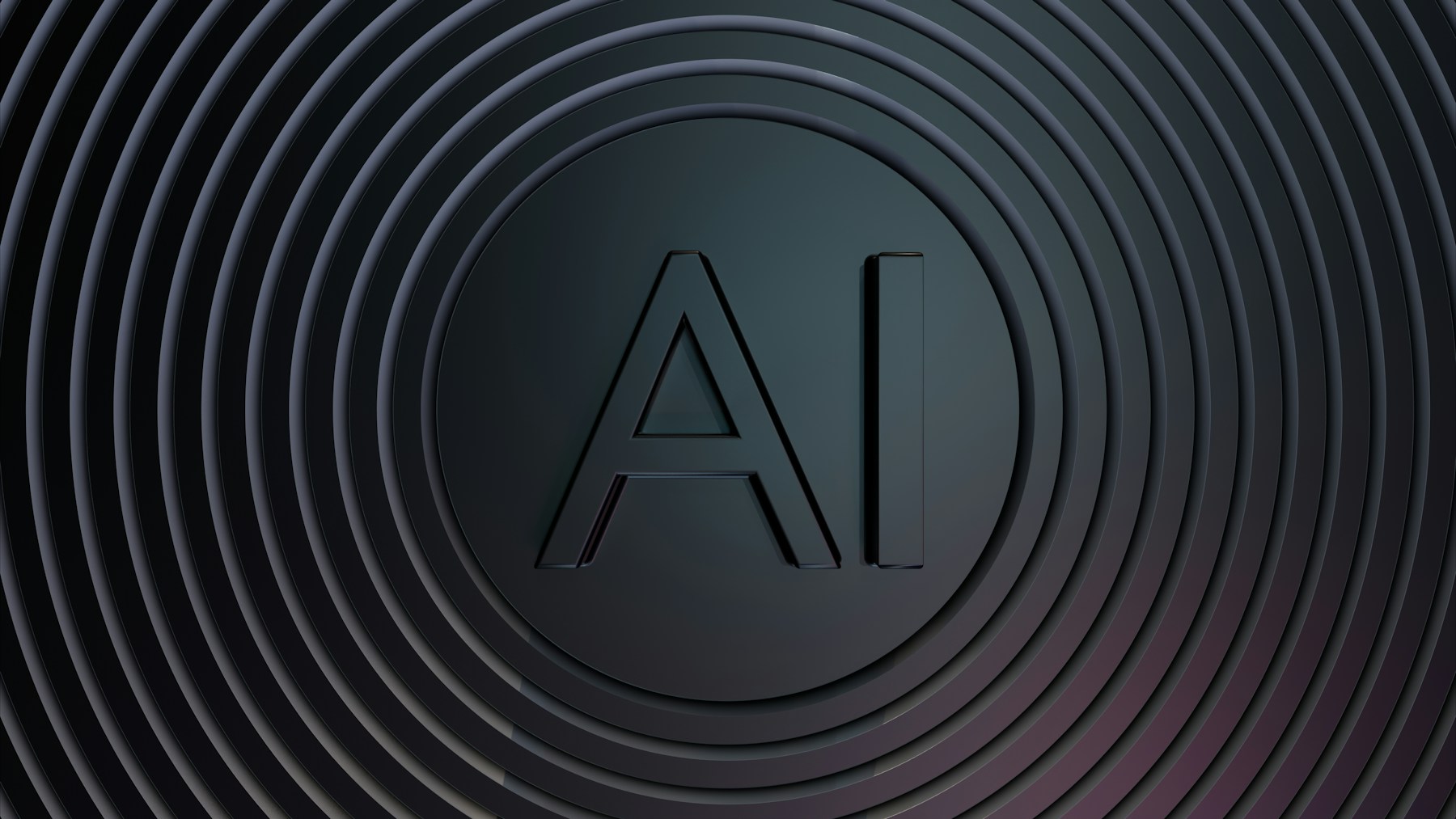 Concentric circles with ai logo in center