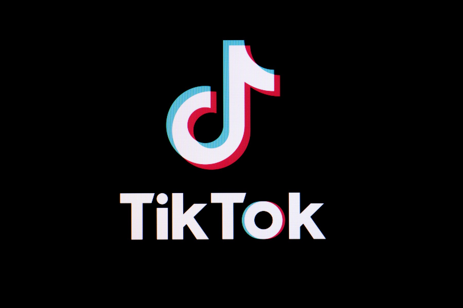 Tiktok logo on a black background